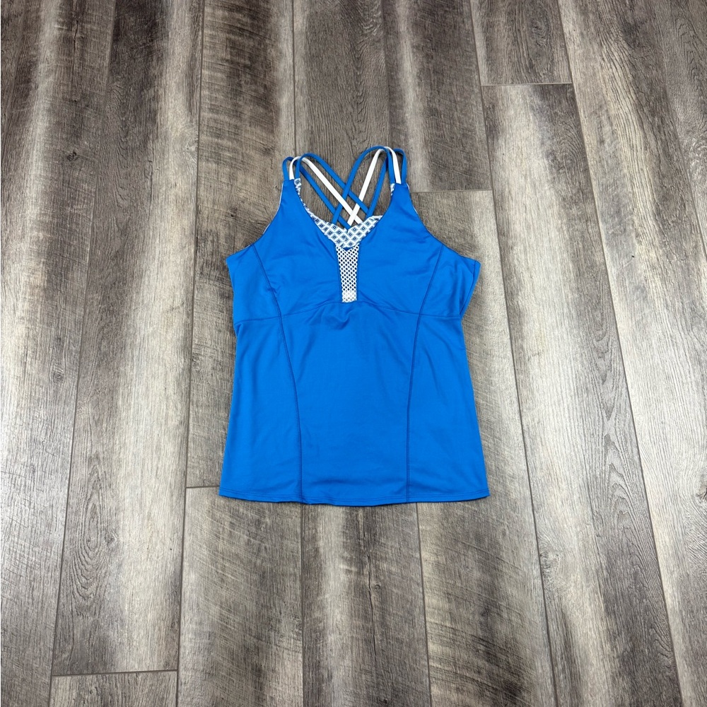 Lucky In Love Blue Tank Top‎